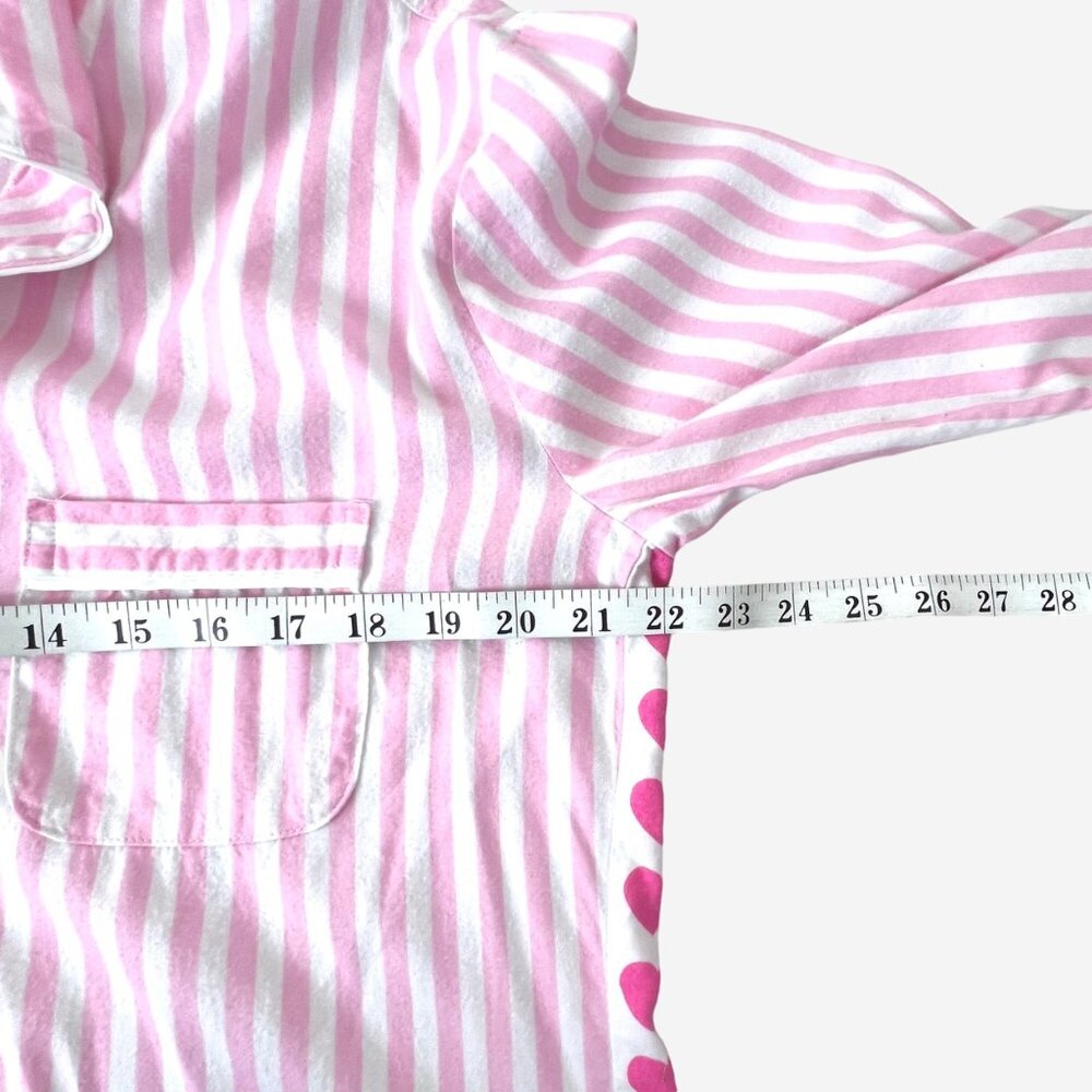 Victorias Secret Pink & White Striped Button-Up Long Sleeve Nightshirt Size S - Picture 10 of 13